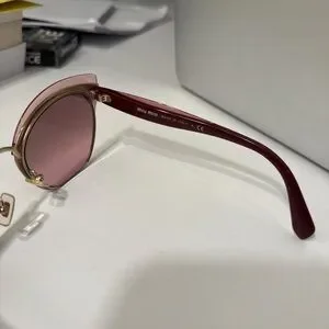 Miu Miu | Accessories | Miu Miu Pink Sunglasses Semirimless  display picture 3